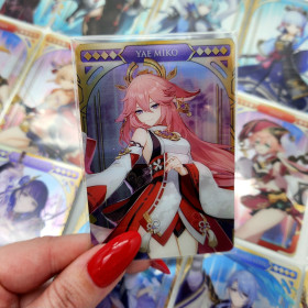 Карточка Genshin Impact карта по Геншин Импакт Bandai Яэ Мико Yae Miko
