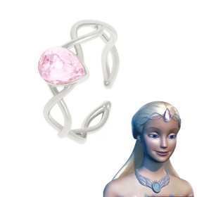 Кольцо Одетта Барби Лебединое озеро Barbie розовое с камнем