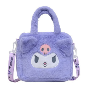 Сумка Куроми Хэллоу Китти сумочка детская плюшевая для девочки Kuromi Hello Kitty аниме