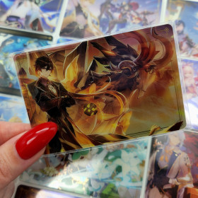 Карточка Genshin Impact Чжун Ли баннер карта Геншин Импакт Bandai Аждаха Zhong Li Azhdaha