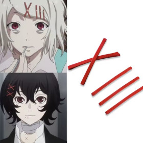 Заколки Джузо Сузуя Токийский гуль Tokyo ghoul красные
