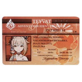 Карточка Еимия Genshin Impact паспорт Геншин Импакт Yoimiya