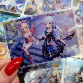 Карточка Геншин Импакт Аяка Ёимия баннер карта Genshin Impact Bandai Ayaka Yoimiya