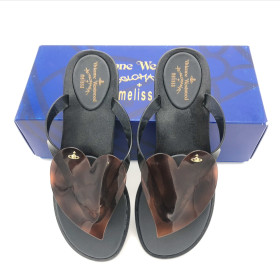 Женские шлепки Melissa x Vivienne Westwood резиновые Вивьен Вествуд бренд оригинал 40 размер Черные