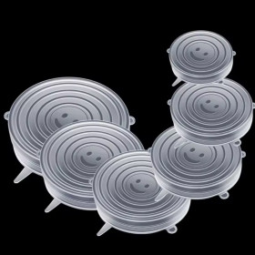 Силиконовые крышки для емкостей хранения продуктов универсальные набор 6 шт
