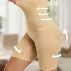 Утягивающее белье корректирующее с высокой посадкой XL-XXL бежевое